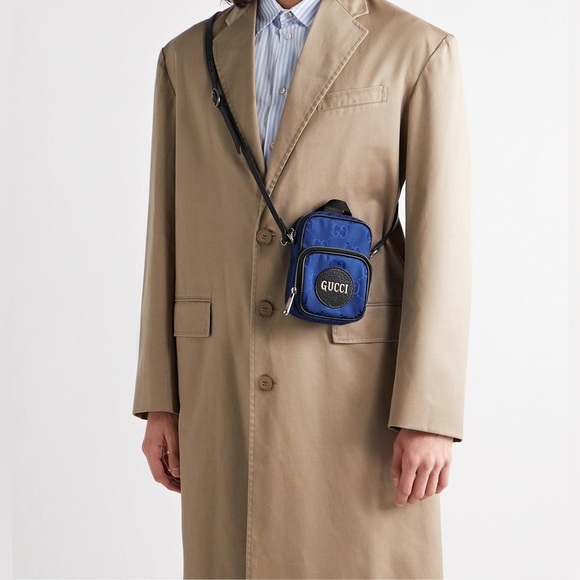 Gucci Men’s Blue Off The Grid Mini Monogram Crossbody Bag - Picture 2 of 13